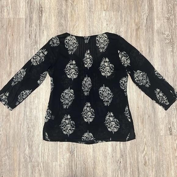 Lucky Brand Sheer Peasant Top - Picture 6 of 13